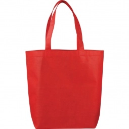 Red Reusable Non-Woven Custom Tote Bag - 13.5"w x 15"h x 4.25"d