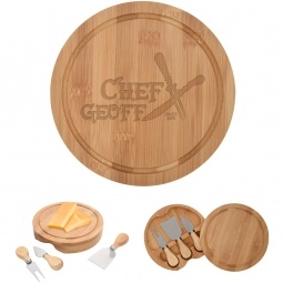 Bamboo 3-Piece Custom Cheese Server Gift Set