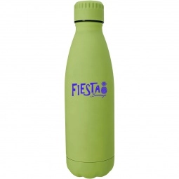 Lime Green - Rubberized Stainless Steel Promotional Bottle - 16 oz.