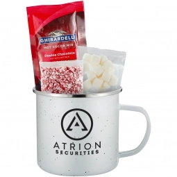 Ghirardelli Hot Chocolate 16 oz. Stainless Steel Speckled Camping Mug Custo