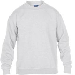 White Gildan&#174; Crewneck Logo Sweatshirt - Youth - Colors