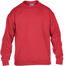 Red Gildan&#174; Crewneck Logo Sweatshirt - Youth - Colors