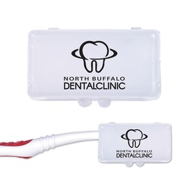 Frosted MicroHalt Antimicrobial Promotional Toothbrush Cover