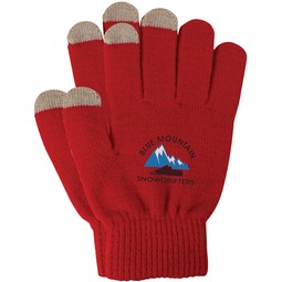 Red - Full Color Touch Screen Custom Imprinted Gloves