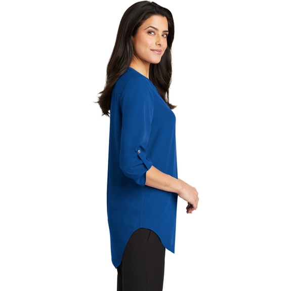 Side Port Authority&#174; 3/4 Sleeve Custom Tunic Blouse - Women's