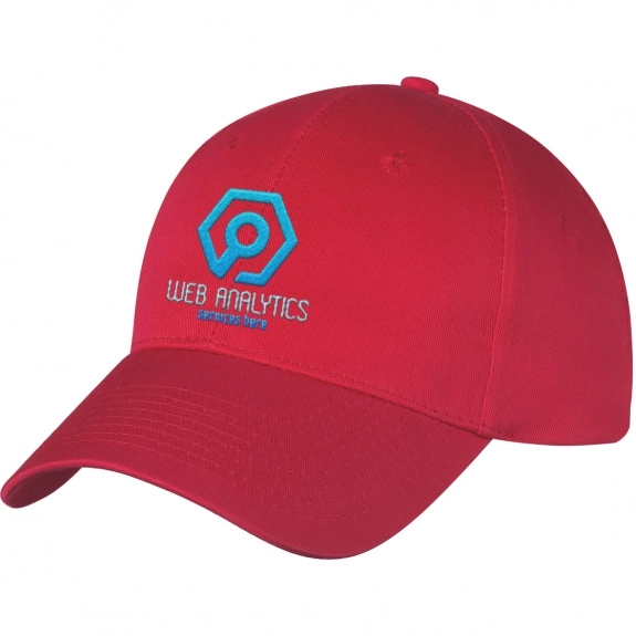 Red Structured Custom Baseball Caps w/ Medium Profile