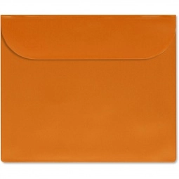 Orange Letter Sized Suedene Vinyl Imprinted Document Envelope