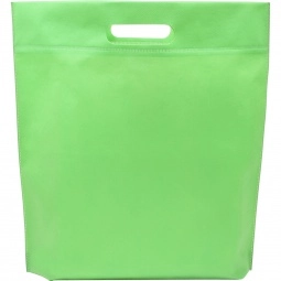 Lime Green Die Cut Handle Logo Trade Show Tote