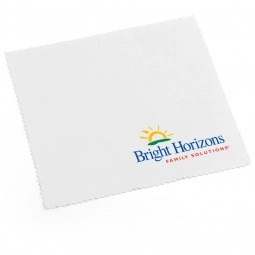 White Promotional Screen Cleaning Cloth w/ Pouch