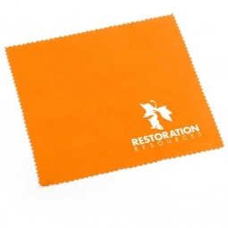 Orange Promotional Screen Cleaning Cloth w/ Pouch