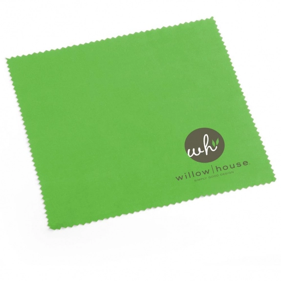 Lime Green Promotional Screen Cleaning Cloth w/ Pouch