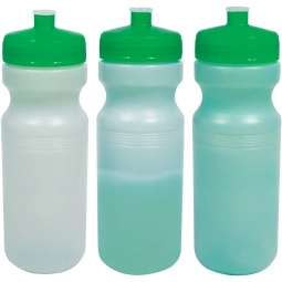 Green Color Changing Promotional Sports Bottle - 24 oz.