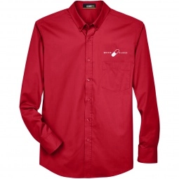 Classic Red Core365 Operate Custom Button Down Dress Shirt