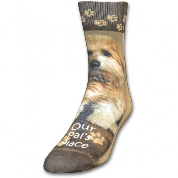 Full Color Cushioned Tube Sock Style Custom Socks - Small