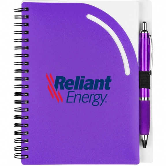 Purple Die-Cut Custom Notebooks w/ Pen