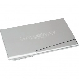 Silver - Aluminum Custom Business Card Holder