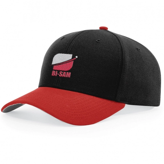 Black/Red Richardson Surge Adjustable Custom Hat