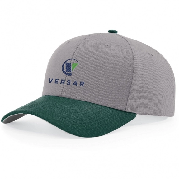 Gray/Dark Green Richardson Surge Adjustable Custom Hat
