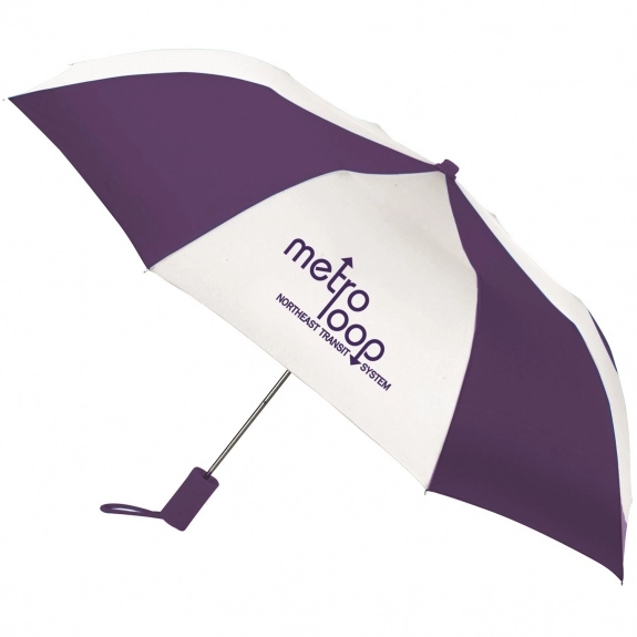 Purple / White Peerless The Revolution Custom Umbrella - 42"