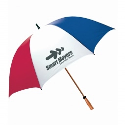 Red / white / royal blue - Peerless The Mullins Promotional Golf Umbrella -