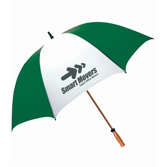 Kelly / white - Peerless The Mullins Promotional Golf Umbrella - 64"