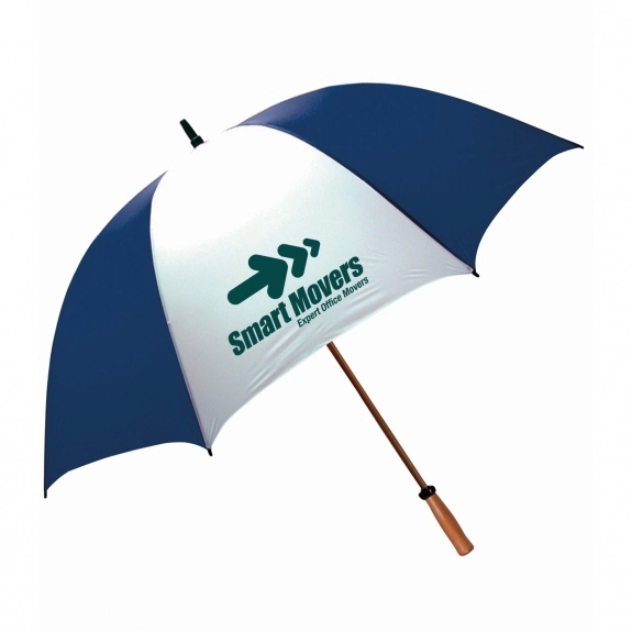 Navy / white - Peerless The Mullins Promotional Golf Umbrella - 64"