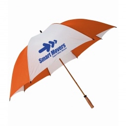 Orange white - Peerless The Mullins Promotional Golf Umbrella - 64"