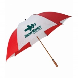 Red white - Peerless The Mullins Promotional Golf Umbrella - 64"
