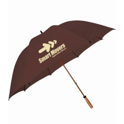 Brown - Peerless The Mullins Promotional Golf Umbrella - 64"