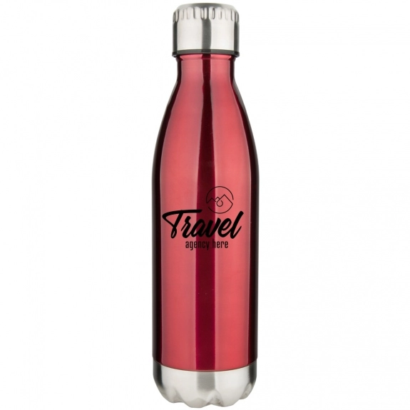 Red Vacuum Insulated Stainless Steel Custom Water Bottle – 17 oz.