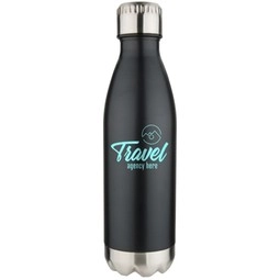 Black Vacuum Insulated Stainless Steel Custom Water Bottle – 17 oz.