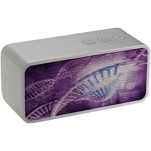 Silver Full Color Promotional Bluetooth Speaker
