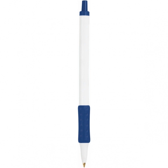 Navy BIC Clic Stic Custom Pens w/ Color Rubber Grip