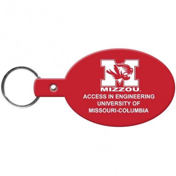 Red Oval Soft Customized Key Tag