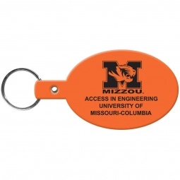 Orange Oval Soft Customized Key Tag