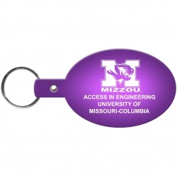 Trans. Purple Oval Soft Customized Key Tag