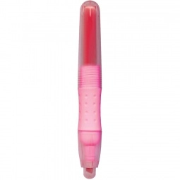 Pink Gripped Fluorescent Promotional Highlighter