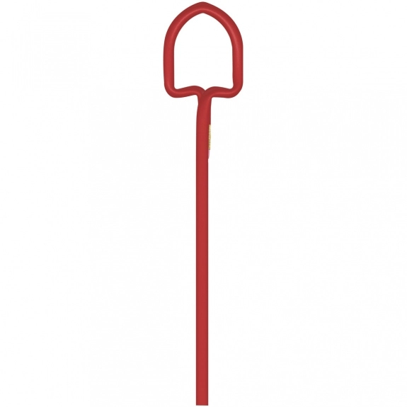 Metallic Red Shovel Shaped Twist Promotional Pencil