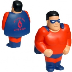 Red and Blue Super Hero Promotional Stress Ball 