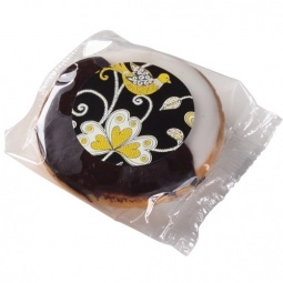 White Full Color Individually Wrapped Black & White Promo Cookies