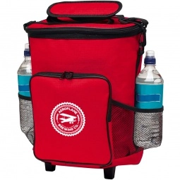Red Rolling Promotional Cooler Bags - 18 Can