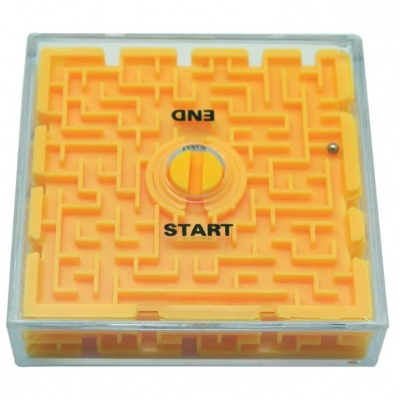 Yellow 2 Sided Maze Customized Puzzle Back Side