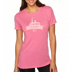 Vintage Pink Next Level Tri-Blend Custom T-Shirts - Women's