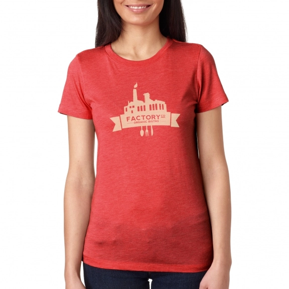 Vintage Red Next Level Tri-Blend Custom T-Shirts - Women's