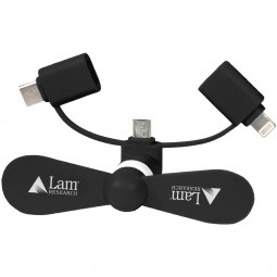 Black - OverCool Mini USB Promotional Fan