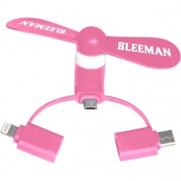 Pink OverCool Mini USB Promotional Fan