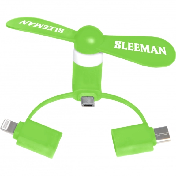 Green OverCool Mini USB Promotional Fan