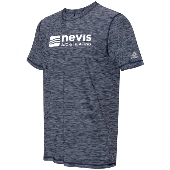 Navy Heather Adidas Melange Tech Custom T-Shirt - Men's
