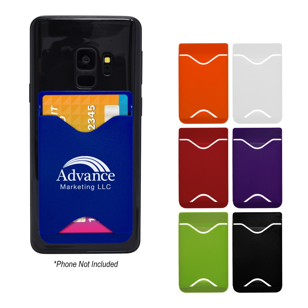 Silicone Adhesive Custom Cell Phone Wallets Custom Card Sleeves