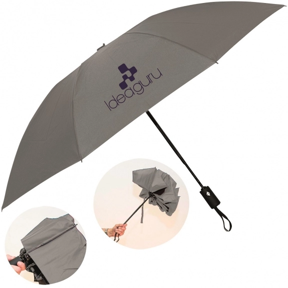 Grey Peerless Folding Custom Umbrella - 46"